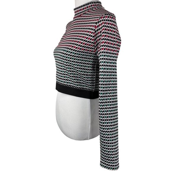 Fabletics Camryn Houndstooth Seamless Crop Top, Size XL - Picture 9 of 10